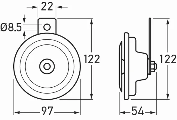 BOCINA B36 24V 72W 335HZ 116DB