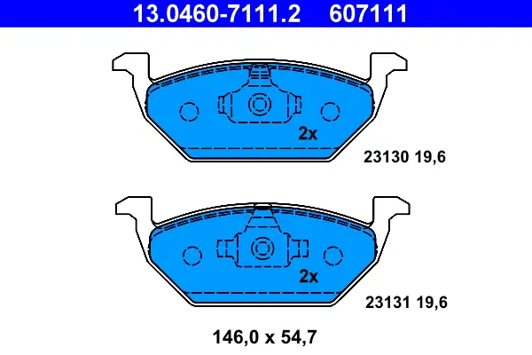 ATE PASTILLA DE FRENO DELANTERA VW POLO SEAT IBIZA