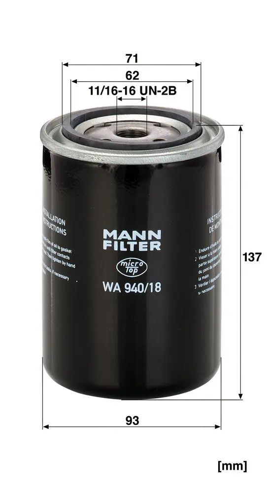 MANN FILTRO LIQUIDO REFRIG.