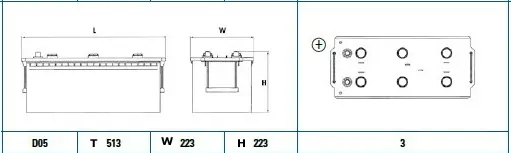 EXIDE BATERIA 12V/1000 180AH+/-/I