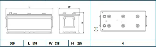 EXIDE BATERIA 12V/1000 180AH +/-/ D