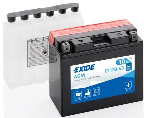 EXIDE BATERIA MOTO 12V AGM 10AH ET1