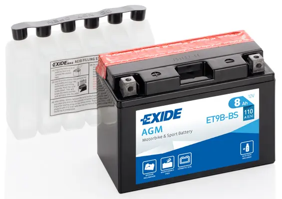 EXIDE BATERIA MOTO 12V AGM 8AH ET9B