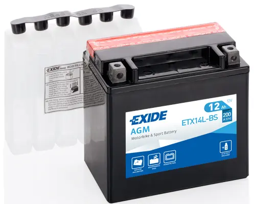 EXIDE BATERIA MOTO 12V AGM 12AH ETX