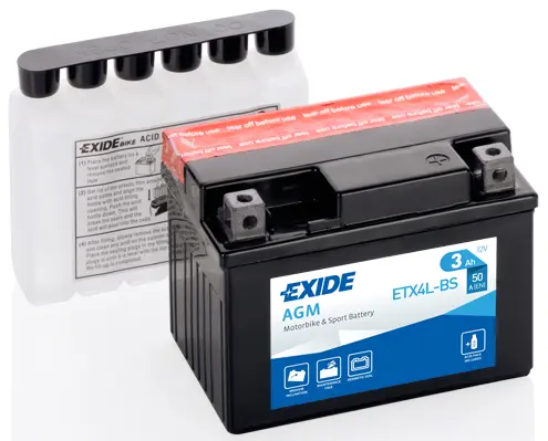 EXIDE BATERIA MOTO 12V AGM 3AH ETX4