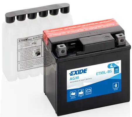 EXIDE BATERIA MOTO 12V AGM 4AH ETX5