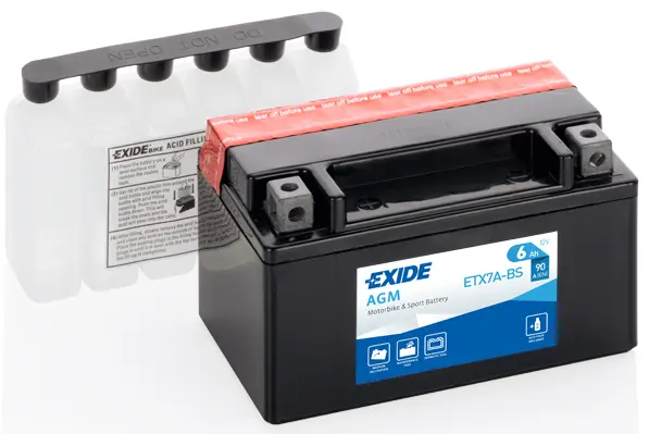 EXIDE BATERIA MOTO 12V AGM 6AH ETX7