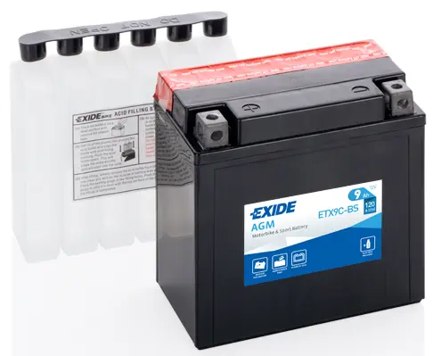 EXIDE BATERIA MOTO 12V AGM 9AH ETX9