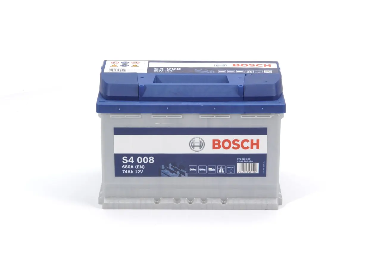 BOSCH BATERÍA AUTOMÓVIL 74AH 12V +DERECHA (S4 008)
