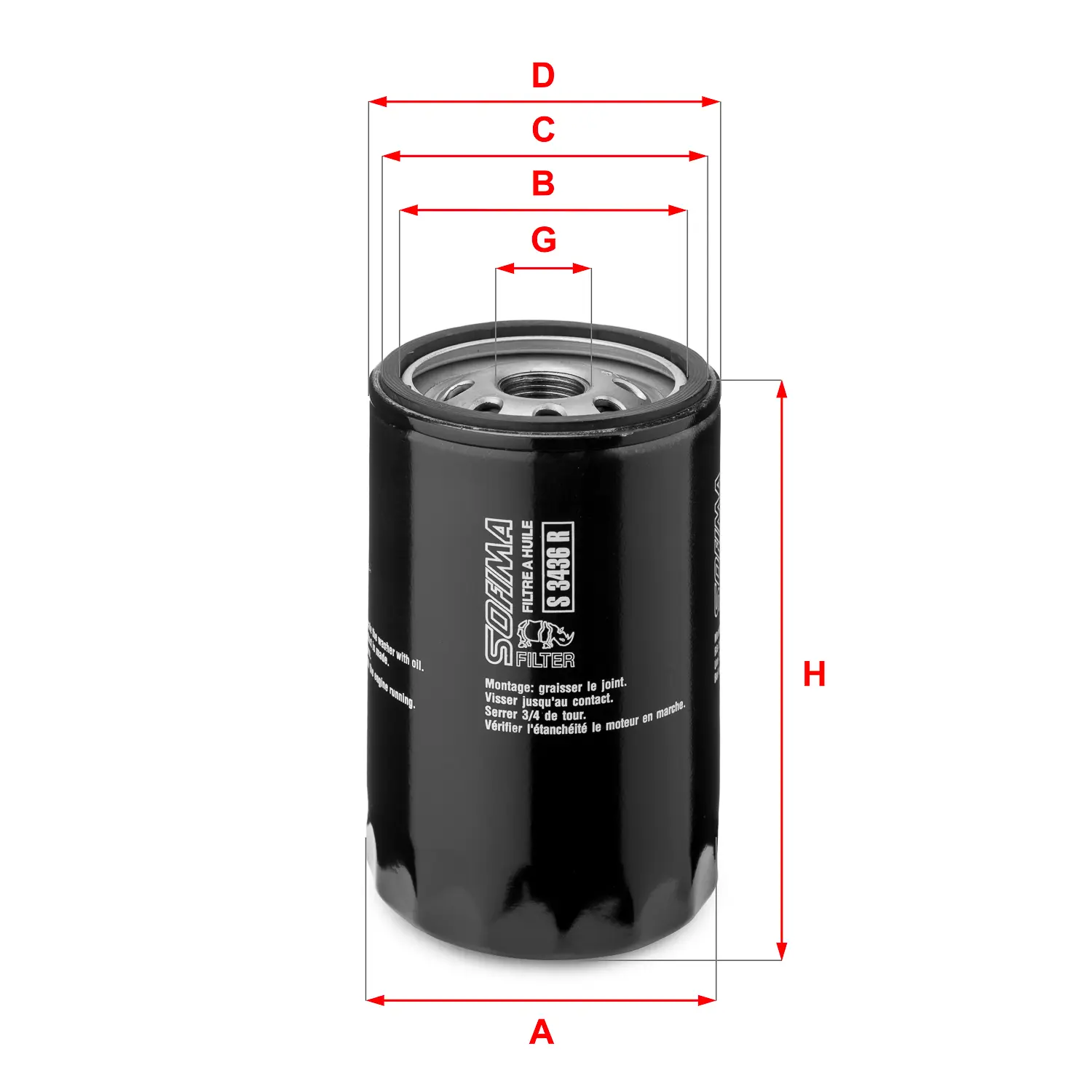 FILTRO DE ACEITE S2030R