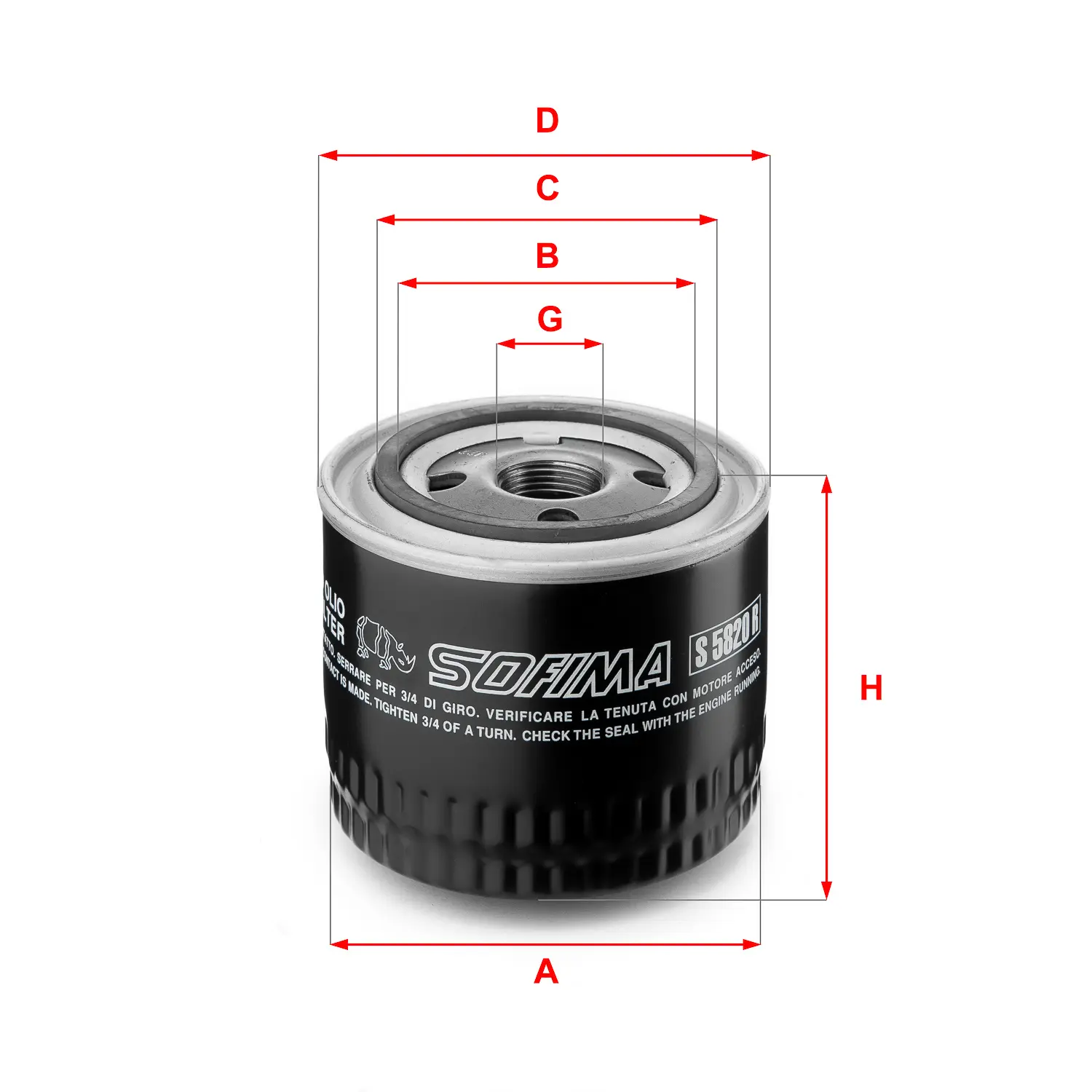 FILTRO DE ACEITE BC1359 HC43487