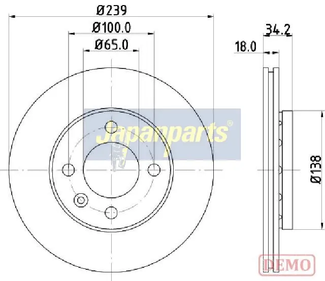 DISCO FRENO ABS16541