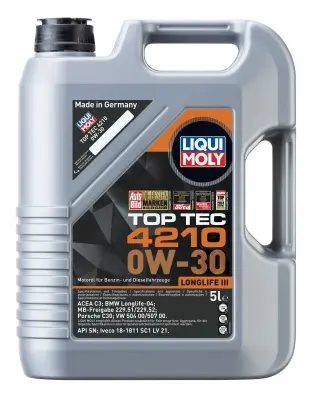 LIQUI MOLY 21605 ACEITE MOTOR TOP TEC 4210 0W30 (5L)