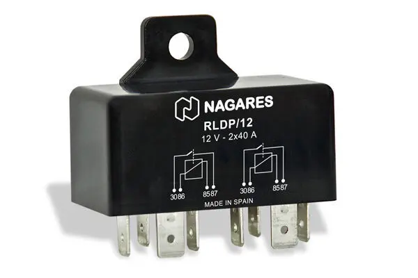 RELE INTERRUPTOR DOBLE 12V 40A