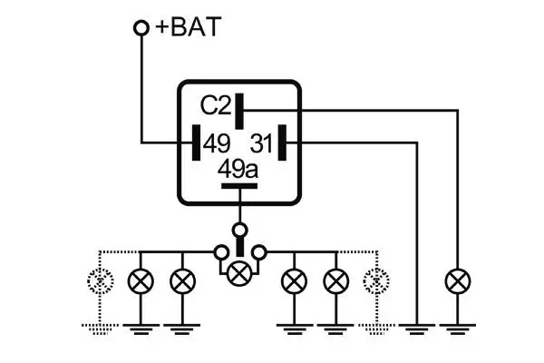 RELE INTERMITENCIA 12V C/DET.LAMPAR