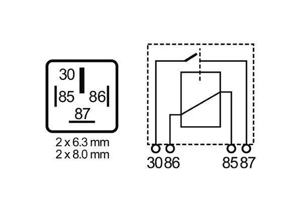RELÉ INTERRUPTORES 50A. 12V. C/SOP.
