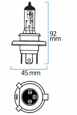 KRW LAMP H4 24V 75/70W P43T
