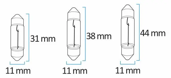 KRW LAMP PLAFONIER 12V 10W 11X31MM