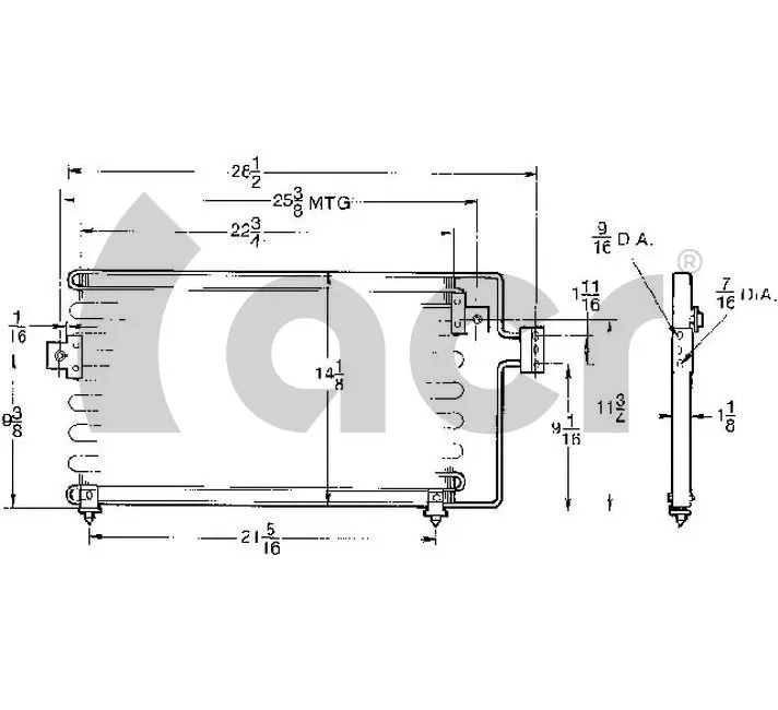 CONDENSADOR CHRYSLER LASER/LEBARON