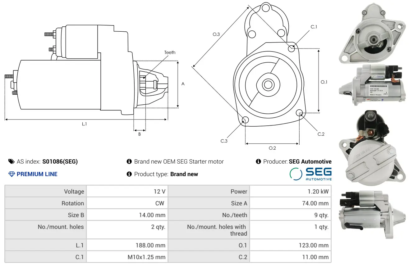 MOTOR DE ARRANQUE CST15537GS