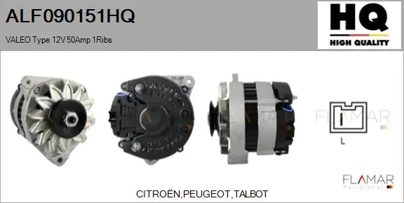 ALT NUEVO VALEO TYPE 12V 50AMP