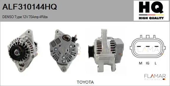 ALT NUEVO DENSO TYPE 12V 70AMP PR4