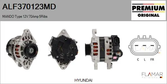 ALT NUEVO ORIG. MANDO TYPE 12V 70AM