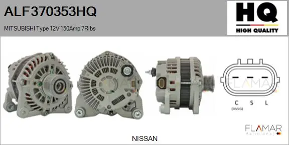 MITSUBISHI TYPE 12V 150AMP PFR7