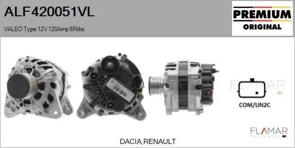 ALT NUEVO ORIG. VALEO TYPE 12V 120A