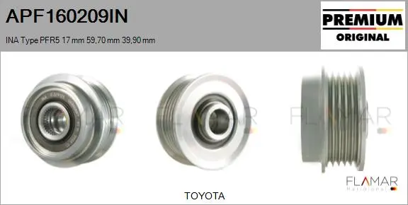 POLEAS NUEVO ORIG. INA TYPE PFR5 17