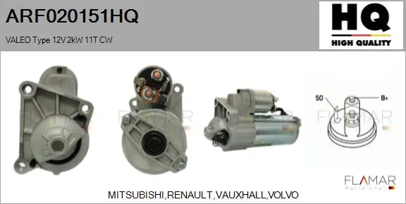 ARR NUEVO VALEO TYPE 12V 2,00KW 11T