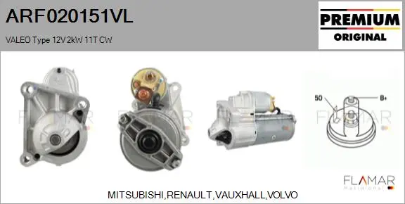 ARR NUEVO ORIG. VALEO TYPE 12V 2,00