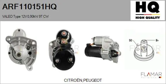 ARR NUEVO VALEO TYPE 12V 0,90KW 9T