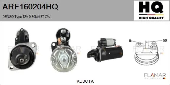 ARR NUEVO DENSO TYPE 12V 0,80KW 9T