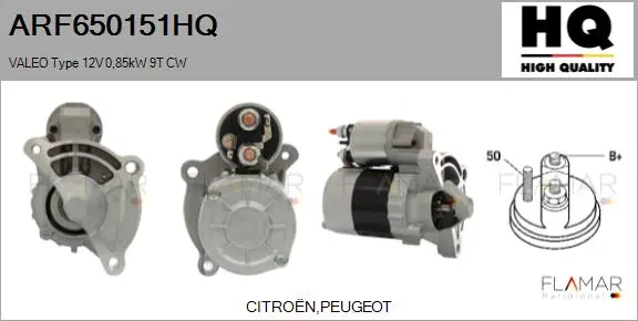 ARR NUEVO VALEO TYPE 12V 0,85KW 9T